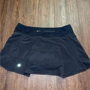 Lululemon pace rival skirt. Black size 8. 12 inch inseam